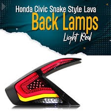 Honda Civic Sequential Running Lava Tail Lamp RED V3 2016-2020
