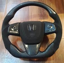 Honda Civic X Carbon Fiber Type R Steering Leather Cover
