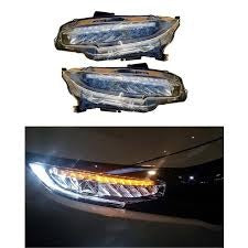 Civic X Headlights Grips OEM Harness Halogen to LED Headlights 2016 - 2021