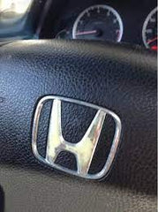 Honda City/ Civic/ HRV Black Silver Steering Logo