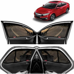 Honda Civic X Sliding Car Curtains / Sun Shades 2016-2021