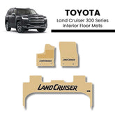 Toyota Land Cruiser FJ300 | LC300 9D Floor Mats Horizontal Stitch Beige With Beige Grass 2022-2025