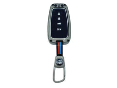 Metal Carbon Fiber Key Fob Cover + Key Ring For All Cars