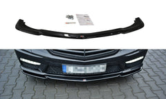 Mercedes C Class W204 Glossy Black Front Splitter For AMG Bumper