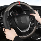 Universal Suede Carbon Fiber Steering Cover - Premium Quality