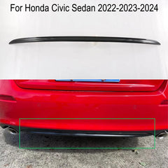 Honda Civic Carbon Fiber Back Bumper Lid Garnish - Lower Bumper Protector For 11th Generation Civic 2022 2023