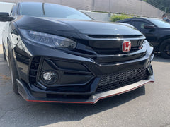 Honda Civic X Facelift Bumper JDM Front Lip - Gloss Black