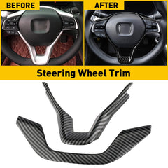 Honda Accord Carbon Fiber Steering Trims - 2 Pcs For 2018 2019 2020 2021 2022