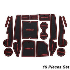 Toyota Corolla Cross Interior Non Slip Red Mats