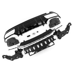 Mercedes C Class W205 Brabus Carbon Fiber Rear Diffuser with Brabus Exhaust Tips.