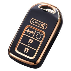 Honda Civic Rebirth TPU Key Fob / Key Cover - White And Gold For 2012 2013 2014 2015