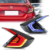 Honda Civic X Cobra Double Bar Style Lava Tail Lamps 2016-2021