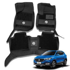 MG ZS 10D Black Horizontal Lining Floor Mats with Black Grass For 2020 2021 2022