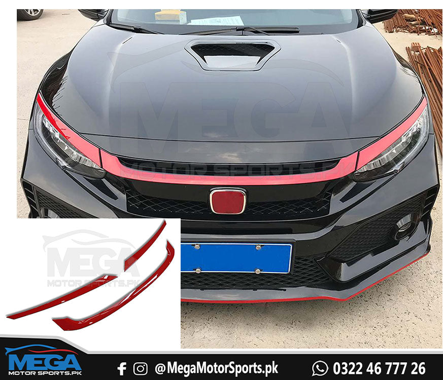 Honda Civic X  Front Bumper Fog Cover - Right - For 2016 - 2021