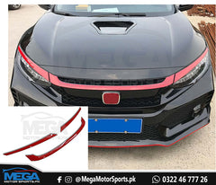 Honda Civic X  Front Bumper Fog Cover - Right - For 2016 - 2021