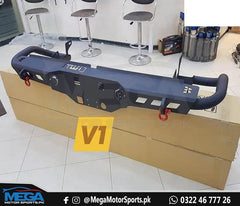 Toyota Hilux Revo Rear Bumper Steel Hamer Matt Black V1