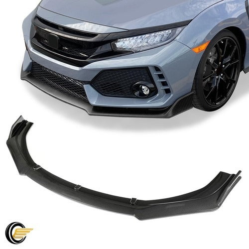 Honda Civic X Carbon Fiber Front Bumper Lip V5 - 2016+