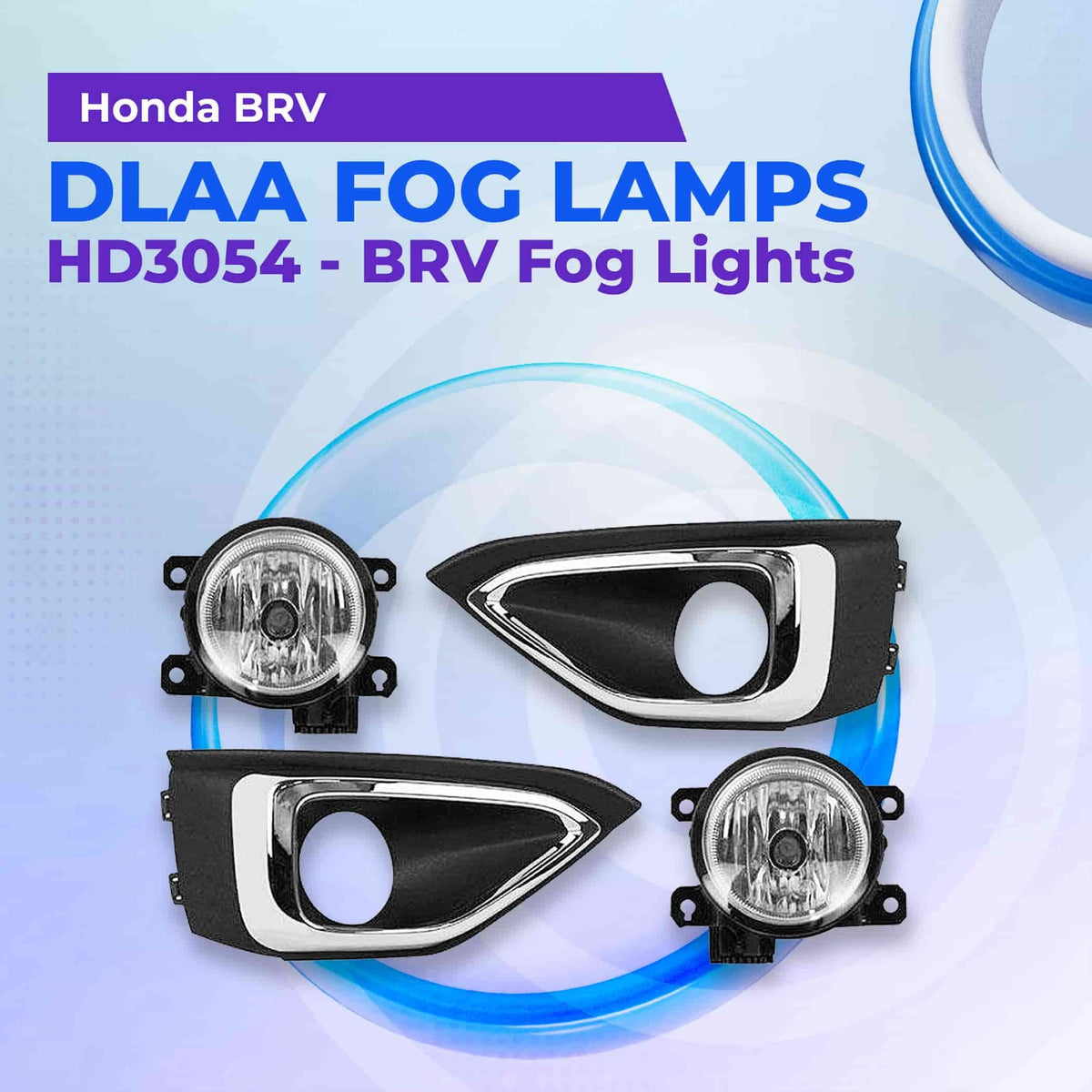 Honda BRV Fog Lamp DRL Cover Dual 2017-2019