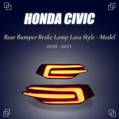 Honda Civic Rear Bumper Brake Lamp Lava Style Model 2016 - 2020