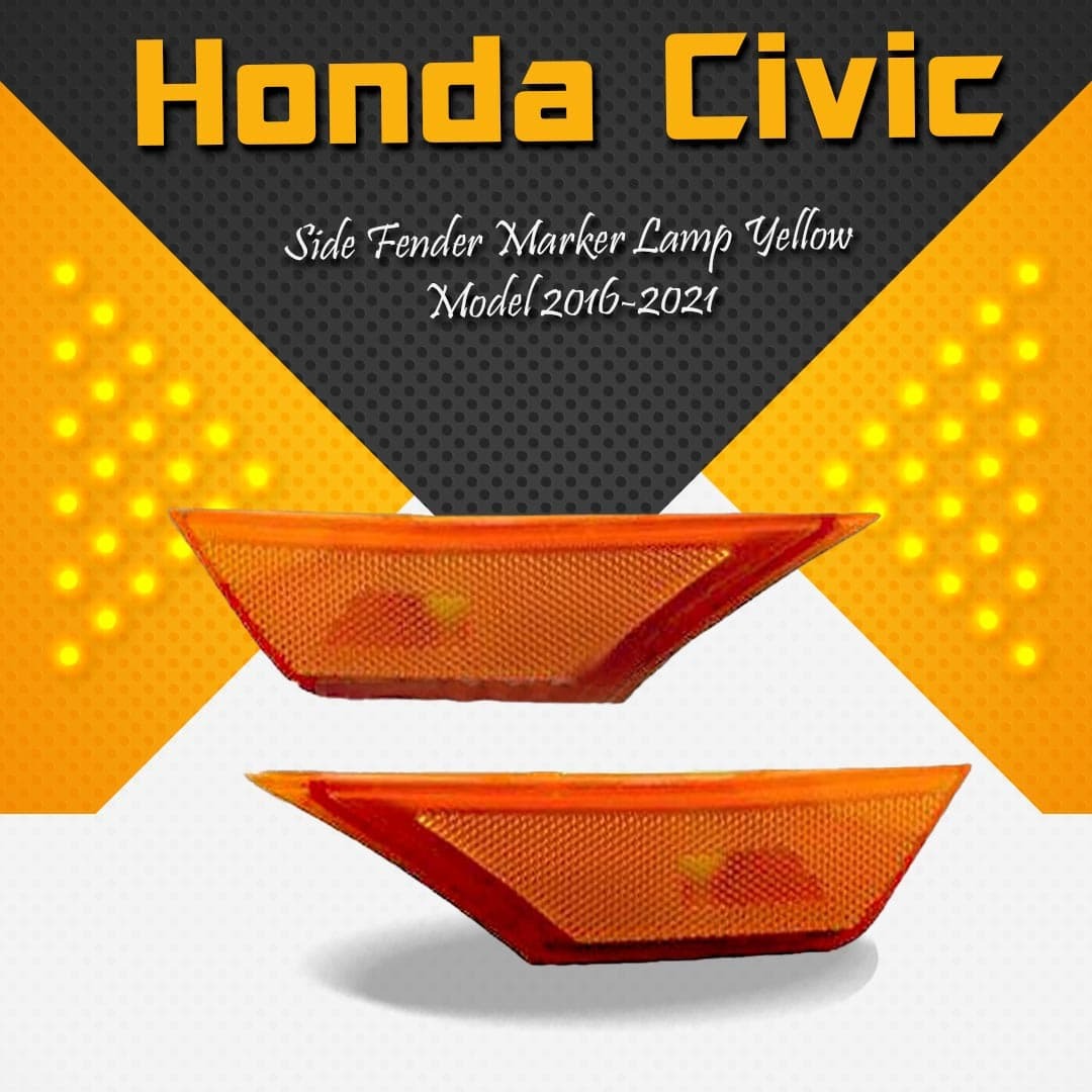 Honda Civic X Side Fender Marker Lamp Amber (Orange) 2016 - 2021