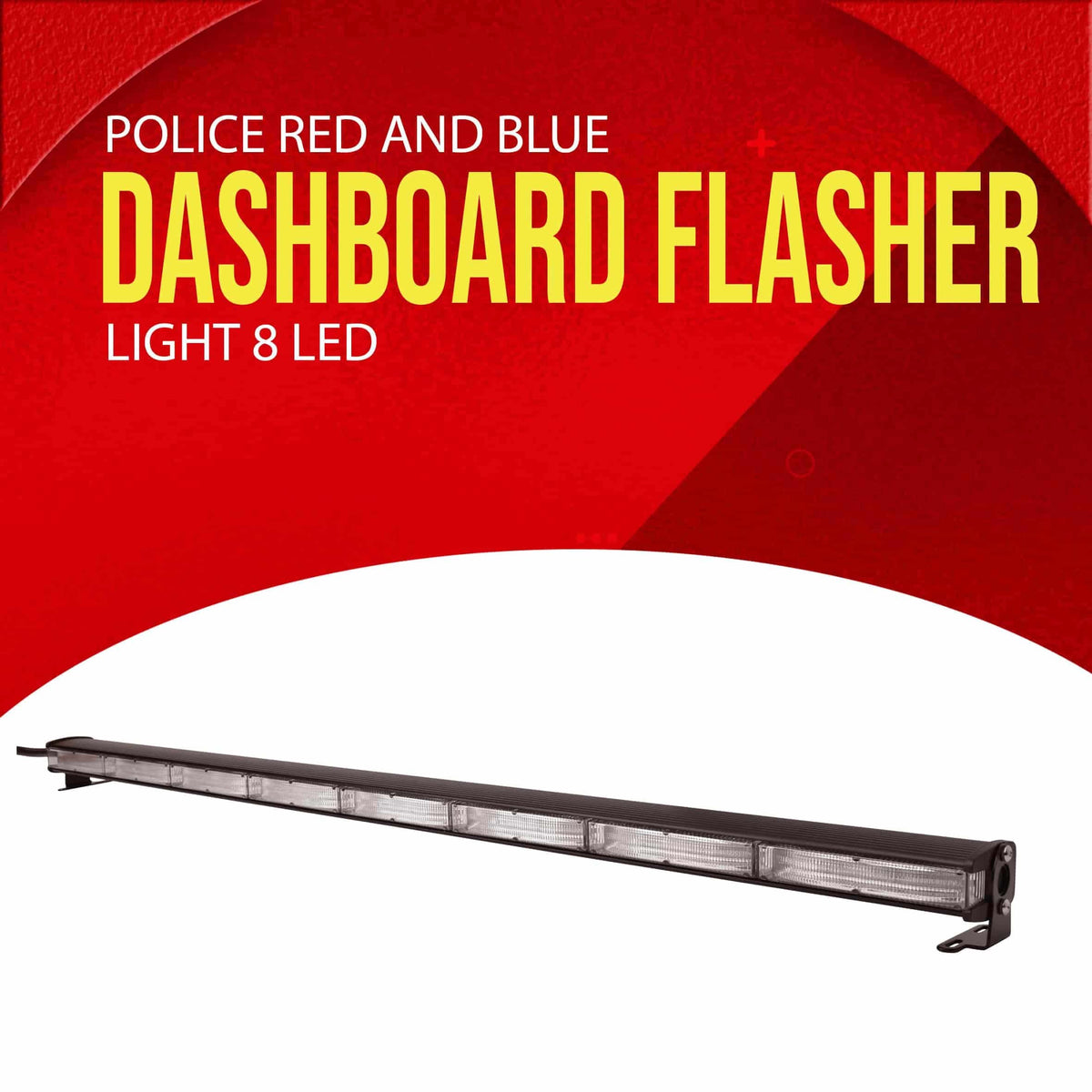8 Bar LED Police & White Light For Dashboard