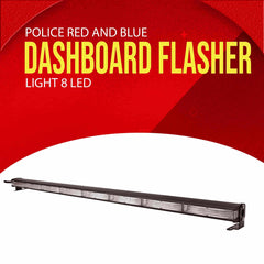 8 Bar LED Police & White Light For Dashboard