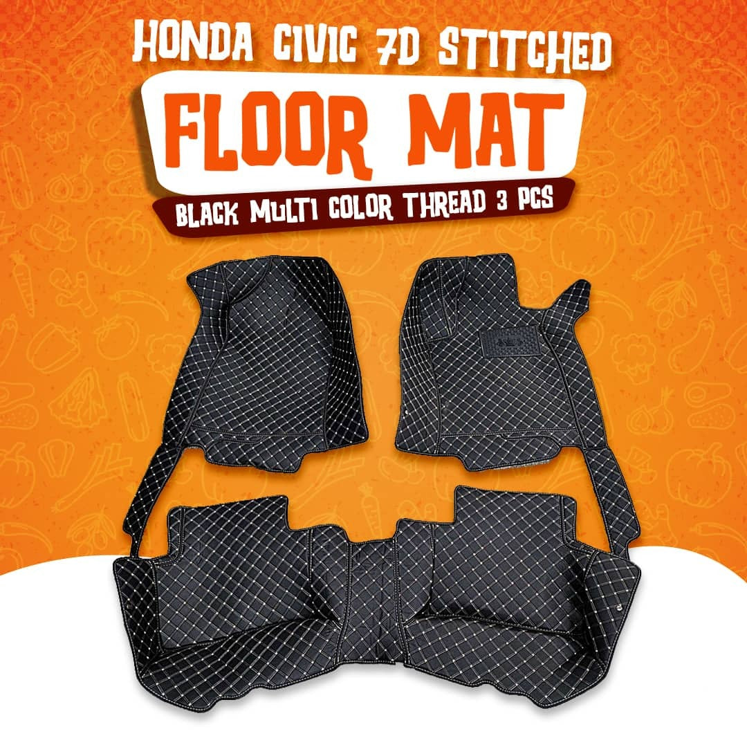 Honda Civic X 7D Lining Floor Mats - Black