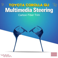 Toyota Corolla Carbon Fiber Multimedia Buttons Trim For 2014 - 2021 
