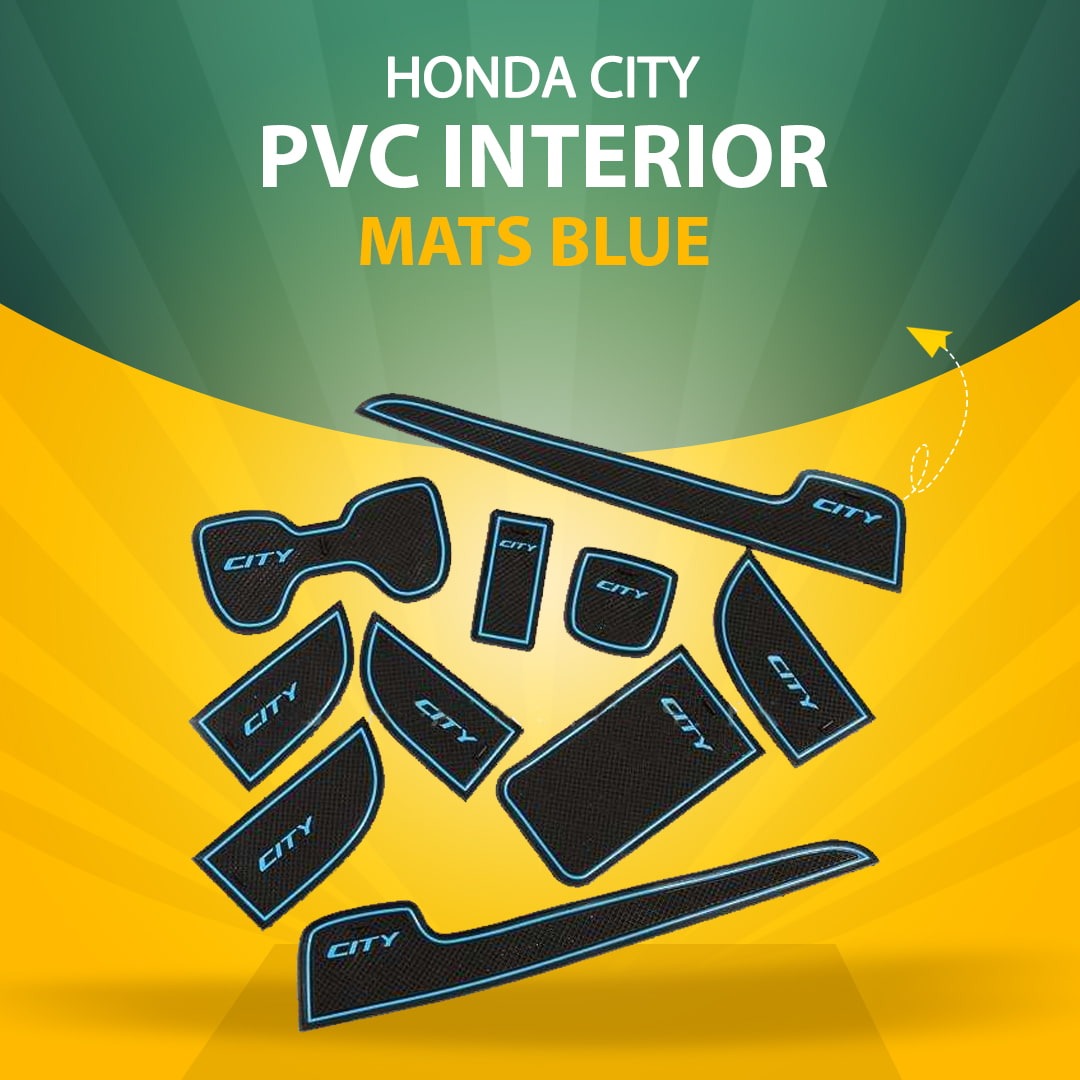 Honda City PVC Interior Mats Blue – Model 2008-2020
