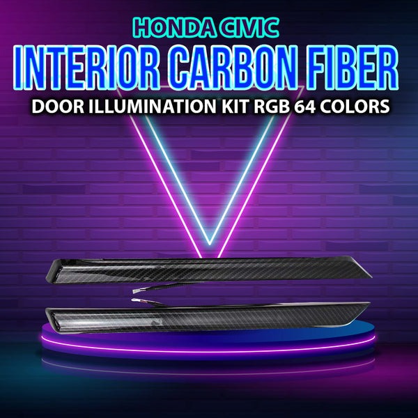 Honda Civic Interior Carbon Fiber Door Atmospheric / Illumination / Ambient Lights Kit ( 11 Clr )
