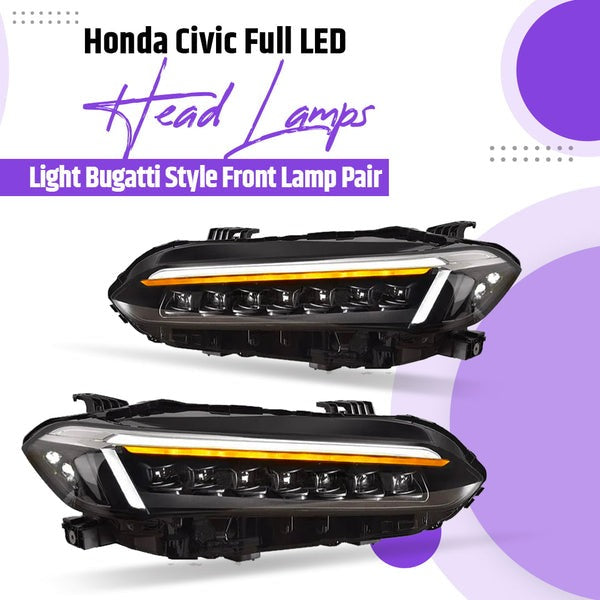 Honda Civic X Bugatti Style LED Headlights