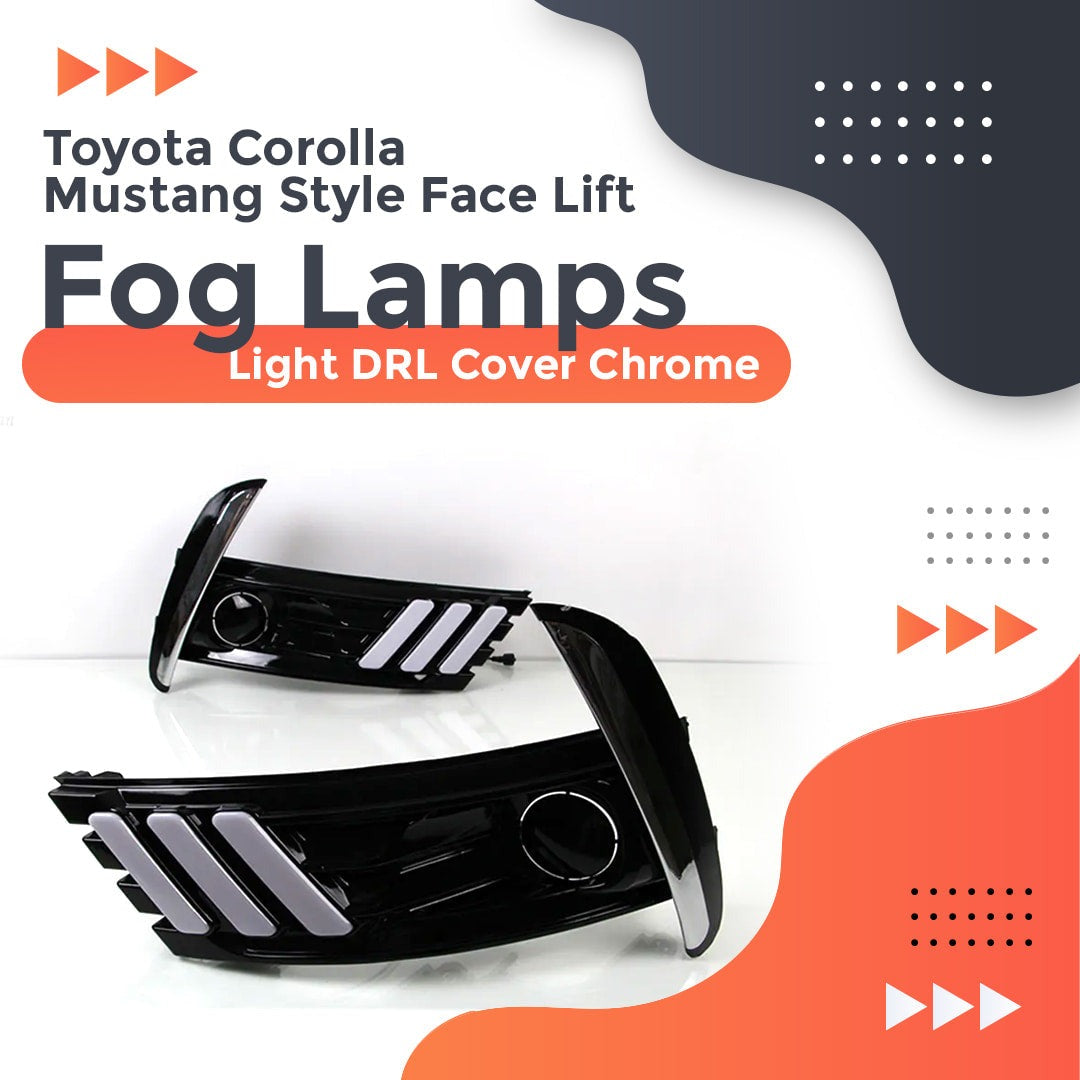 Toyota Corolla Facelift Mustang Style DRL Fog Lamp Cover