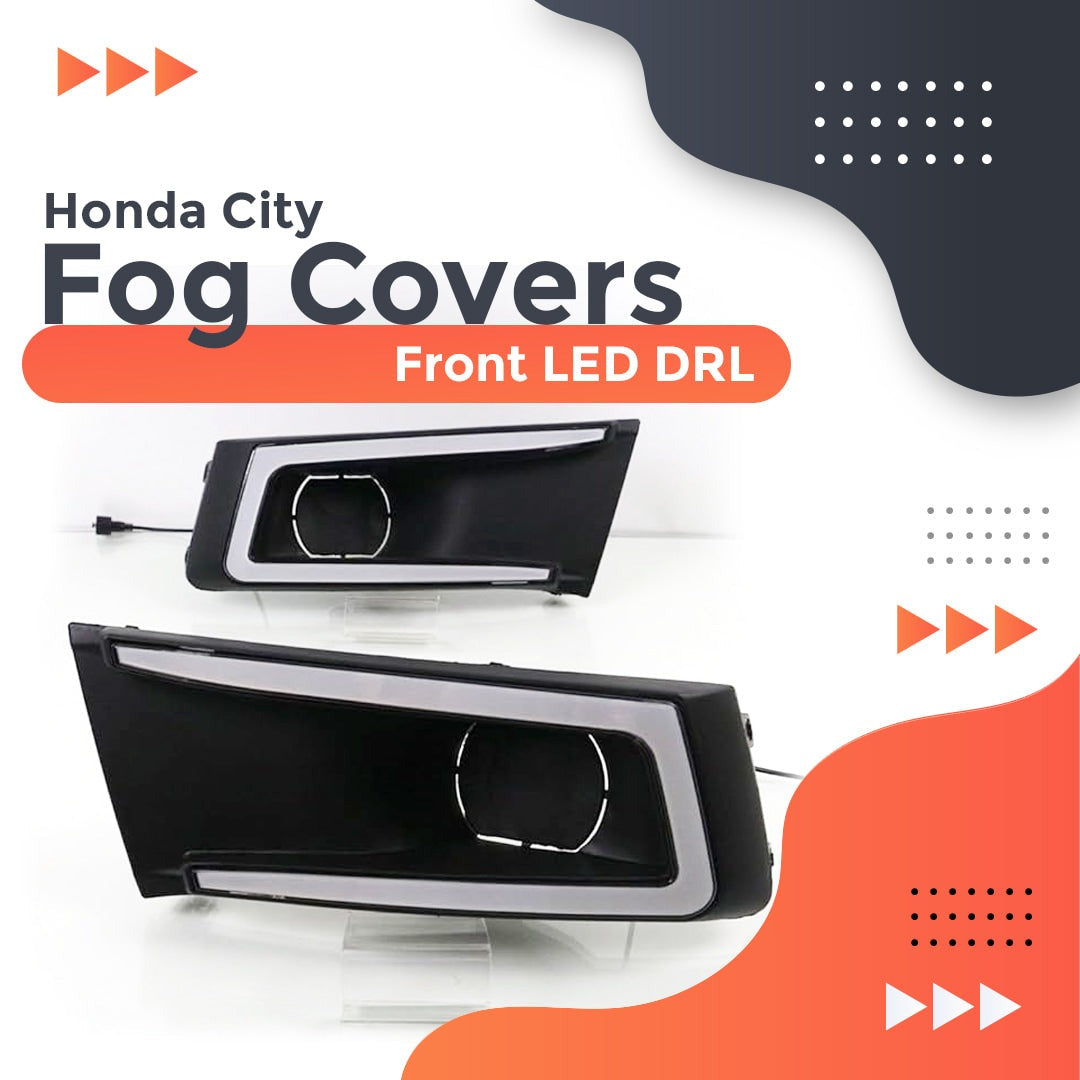 Honda City New Front LED DRLs / Fog Lights Cover For 2021 2022