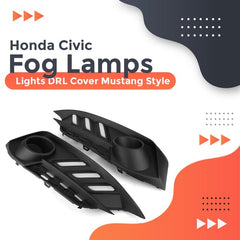 Honda Civic X Fog Lamps DRL Cover Arrow Style 2016-2020