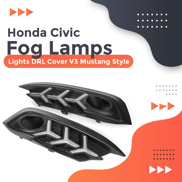 Honda City Mustang Style DRL Fog Lamps Covers For 2021 2022