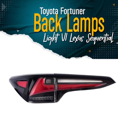 Toyota Fortuner Sequential Lexus Style Back Lamps / Back Lights - Model 2016-2020