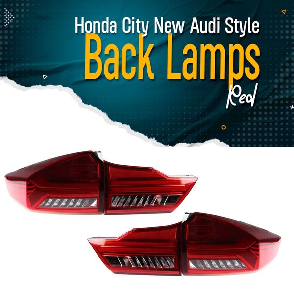 Honda City Matrix Style LED Taillights - Red For 2021 2022
