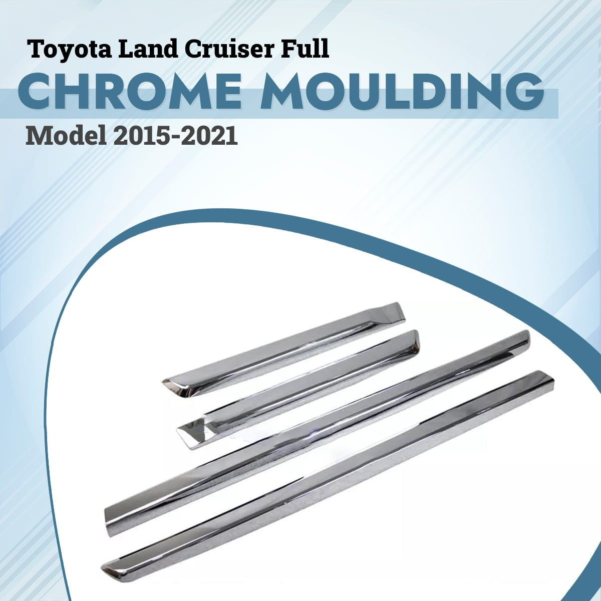 Toyota Land Cruiser Full Chrome Side Moulding