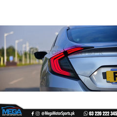 Honda Civic X  Full Smoke Lava Tail Lights Version 1