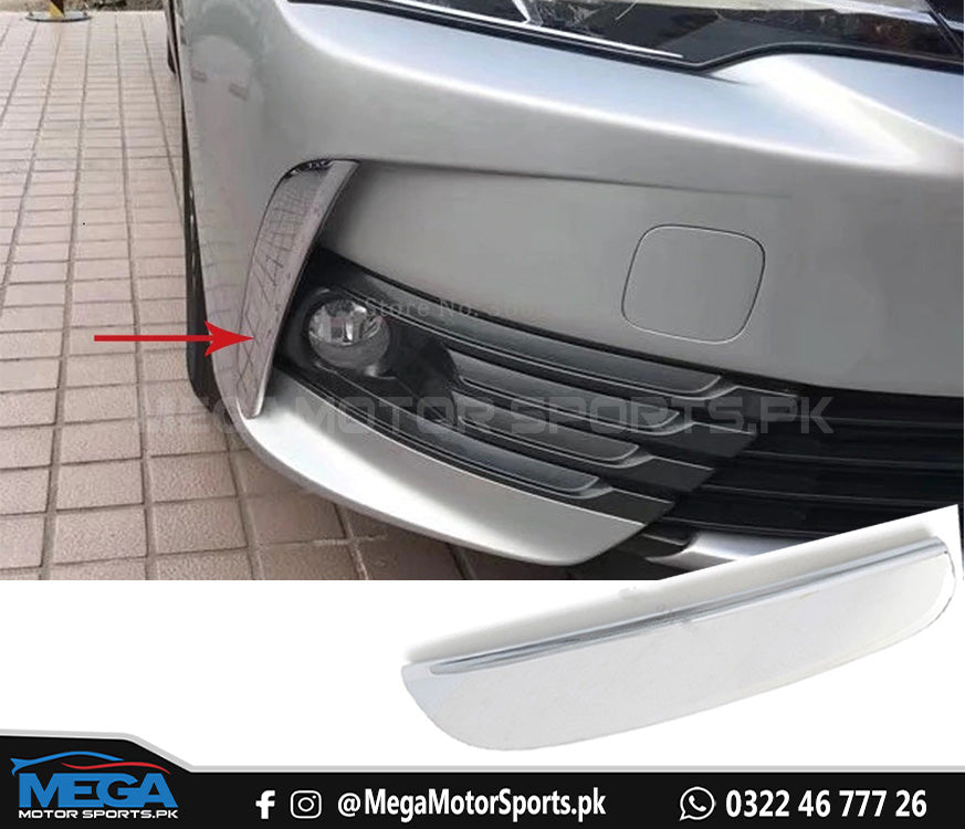 Toyota Corolla Front Bumper Fog Lamp Chrome Trim Model 2017-2020