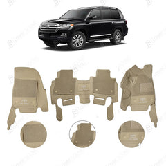 Toyota Land Cruiser FJ200 9D Floor Mat Beige With Beige Grass For 2008 - 2021