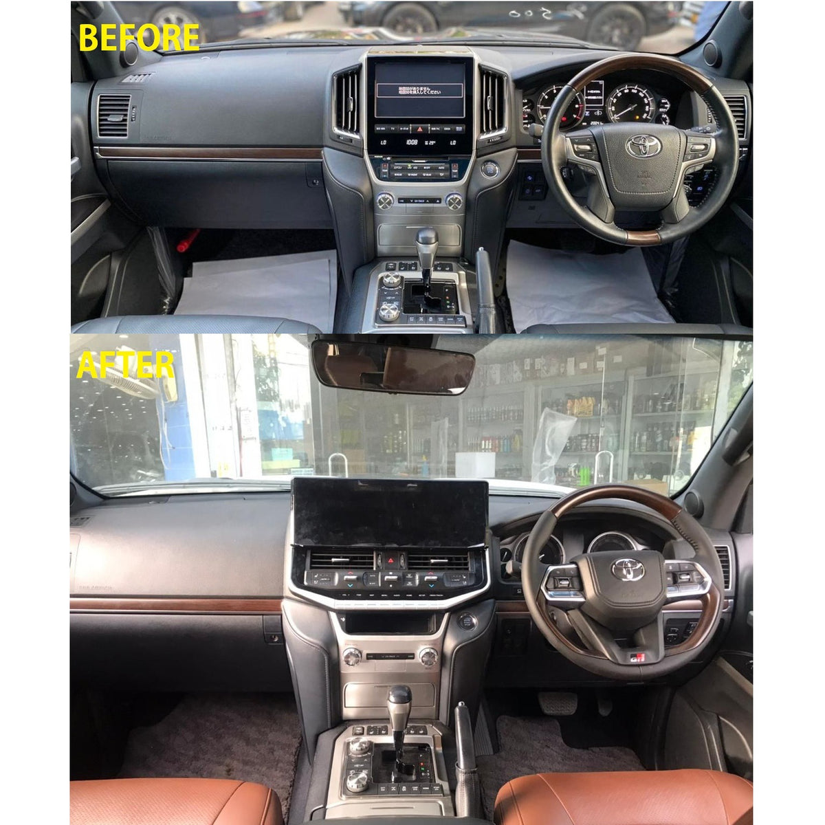 Toyota Land Cruiser Interior Panel Conversion Kit 2008 To 2018 With FJ300 Steering Wheel