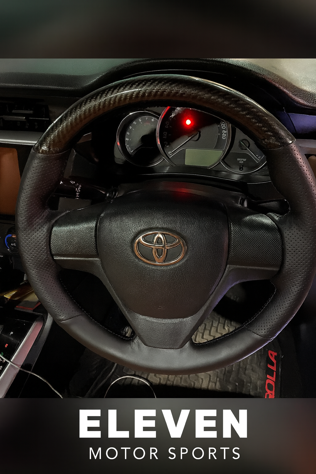 Toyota Corolla Carbon Fiber Steering Leather Cover