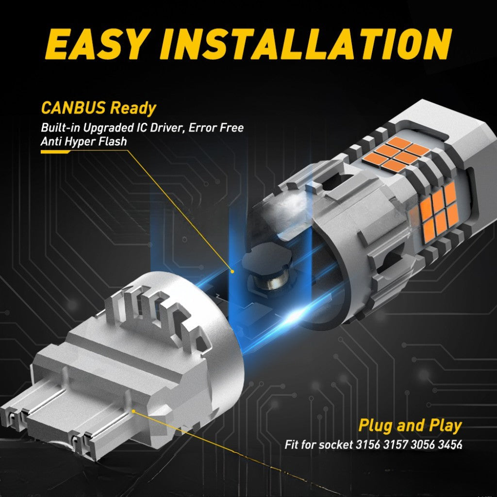 Canbus Orange Indicator Led Bulbs