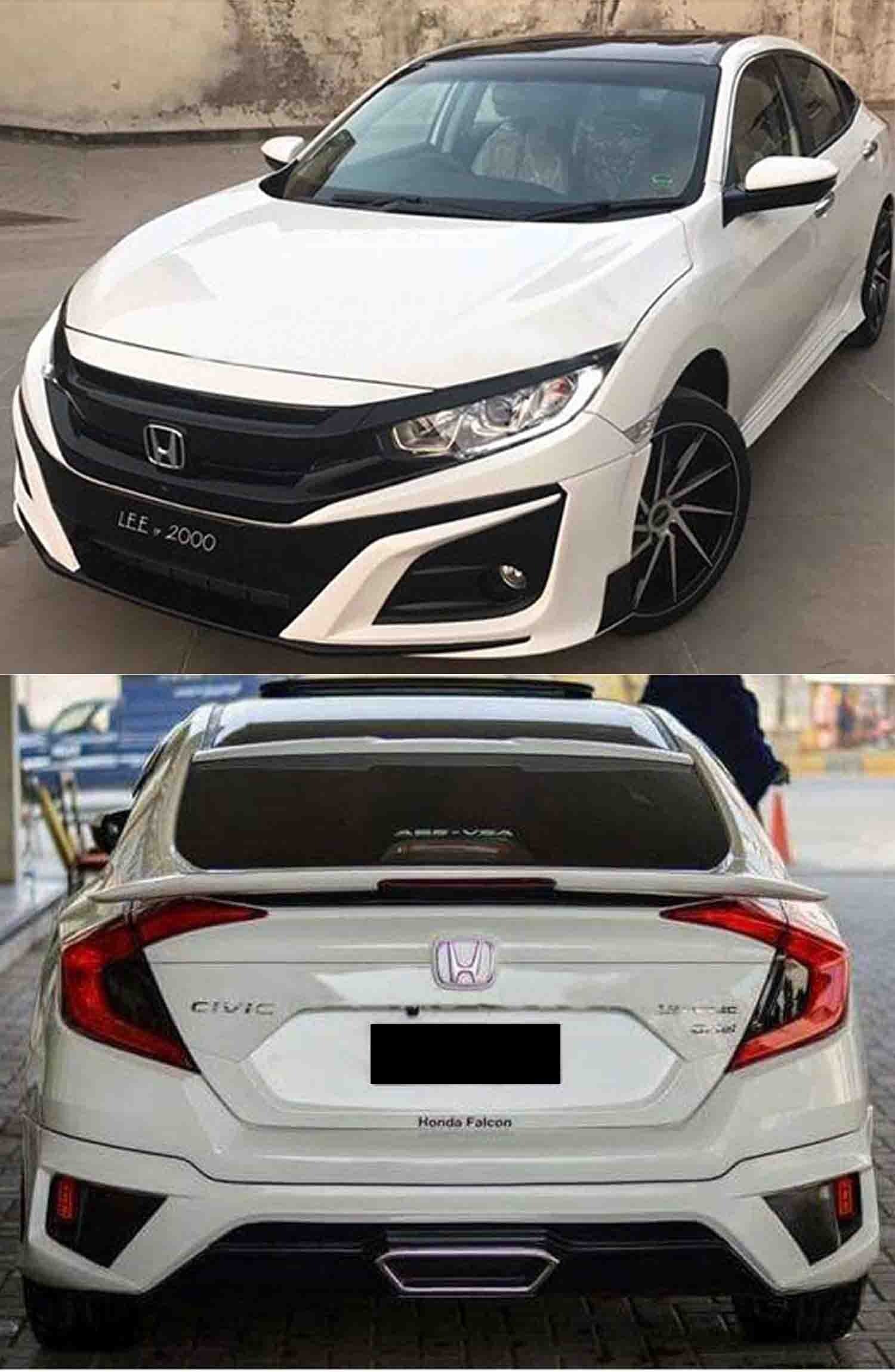 Civic X Facelift Front Bumper Mugen Lip Body kit - Model 2016 - 2020