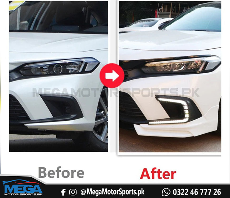 Honda Civic 2022 LED Fog Lamp DRLs For 11th Generation 2022 2023