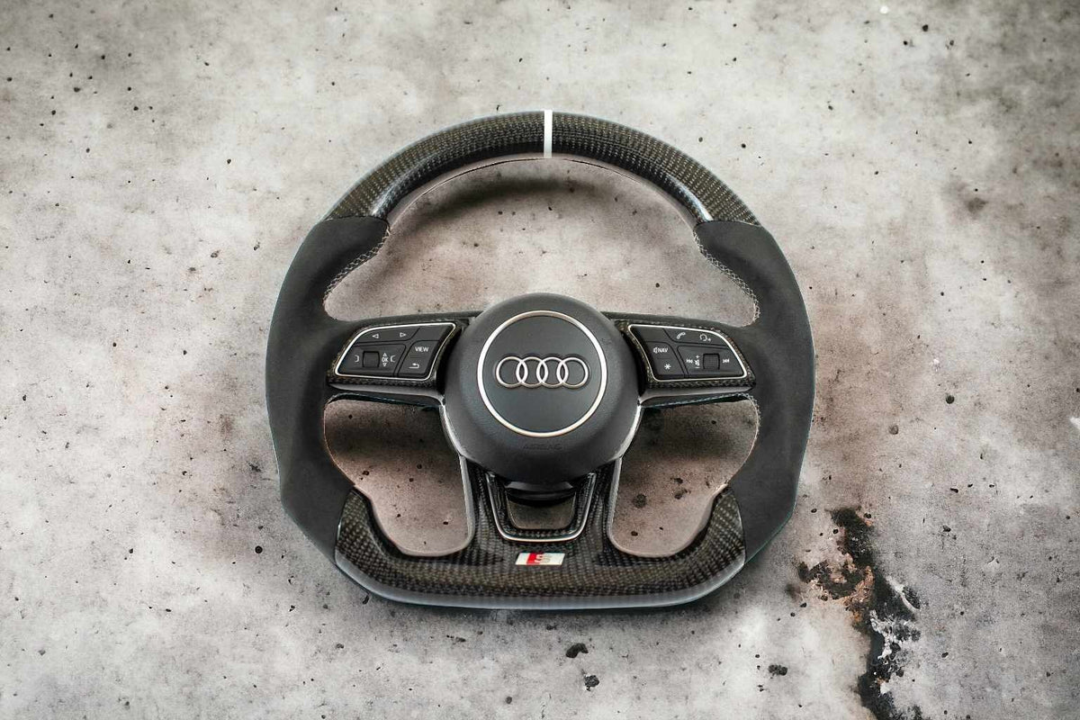 Audi A5 Original Carbon Fiber Steering Wheel For 2017 2018 2019 2020 2021 2022