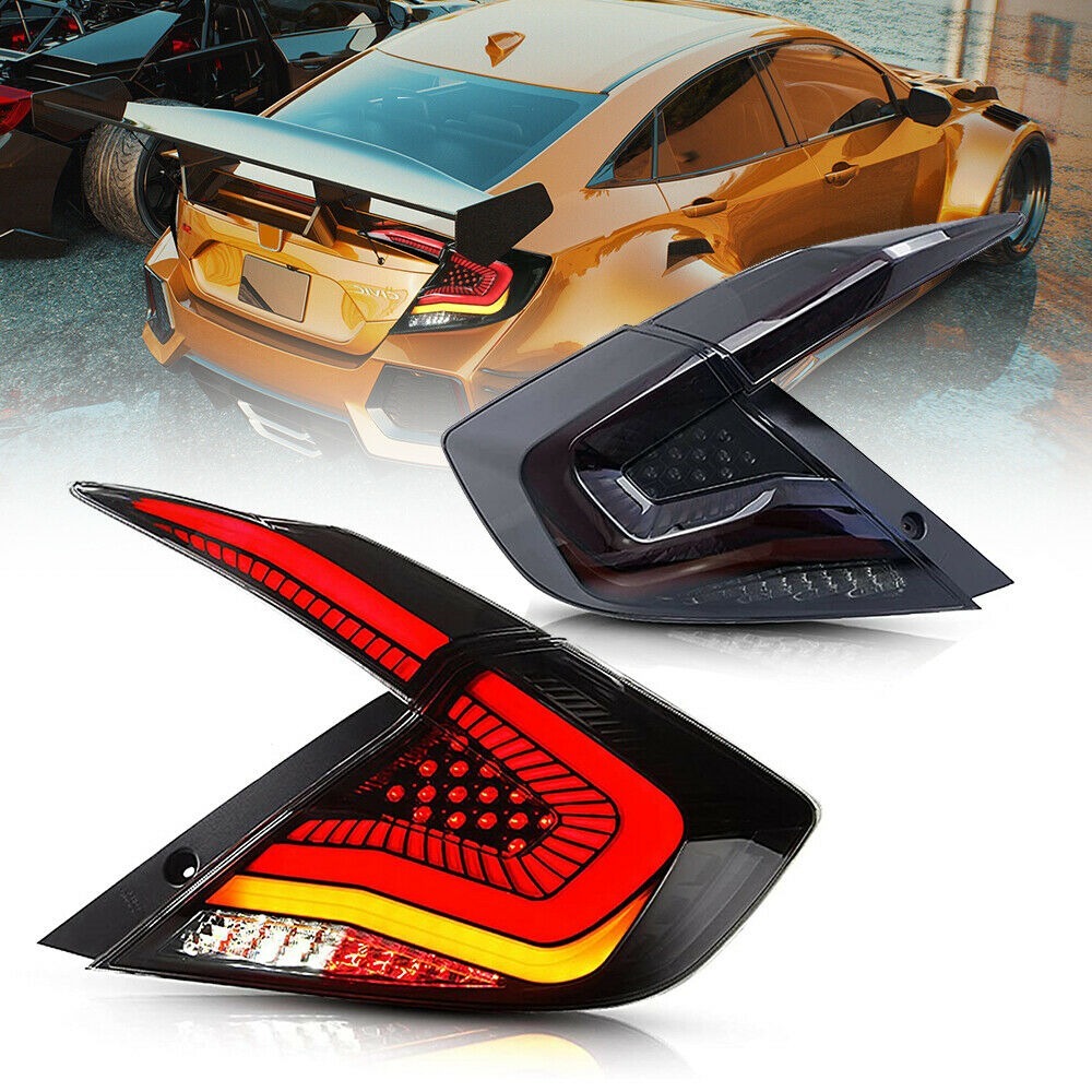 Honda Civic X Smoke Galaxy Style Tail Lights 2016-2021