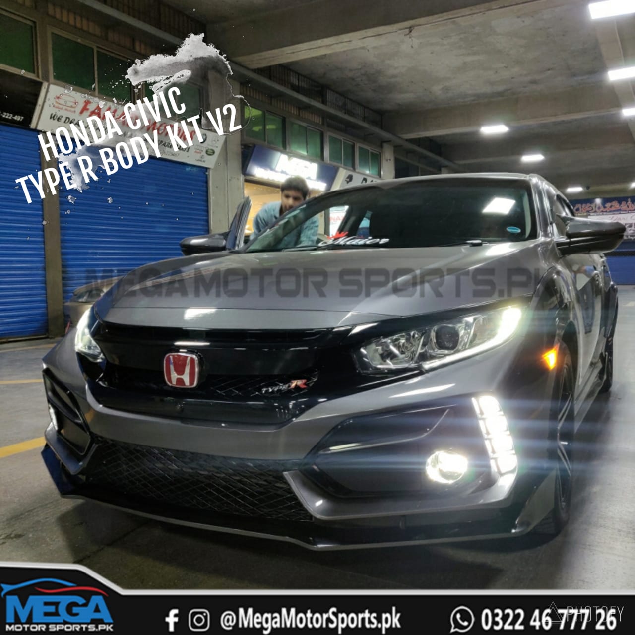 Honda Civic X Type R V2 Body Kit Facelift Conversion | Version 2 Type R Bodykit 2016 - 2021