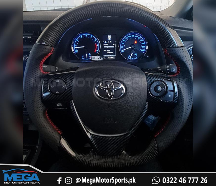Toyota Corolla Carbon Fiber Steering Wheel For 2017 - 2021